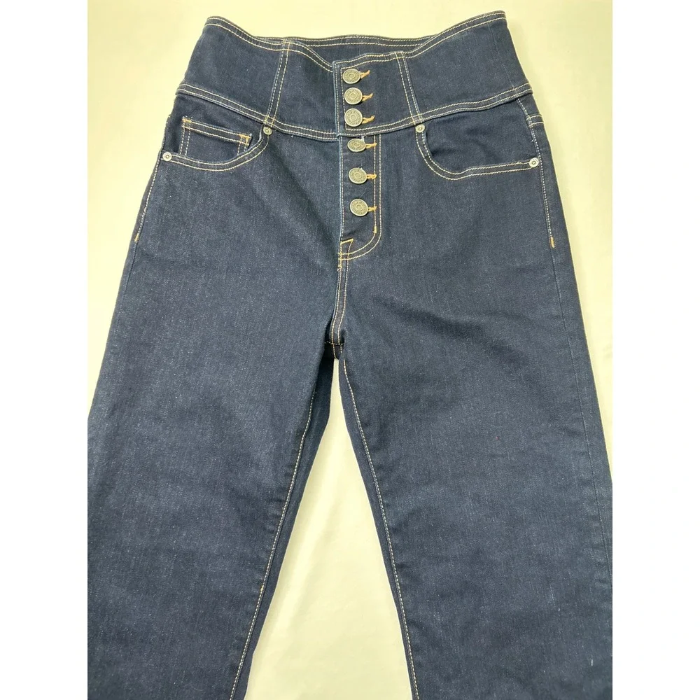 Joie High Waisted Button Fly Dark Wash Denim Jeans Size 27/4 - Picture 3 of 10
